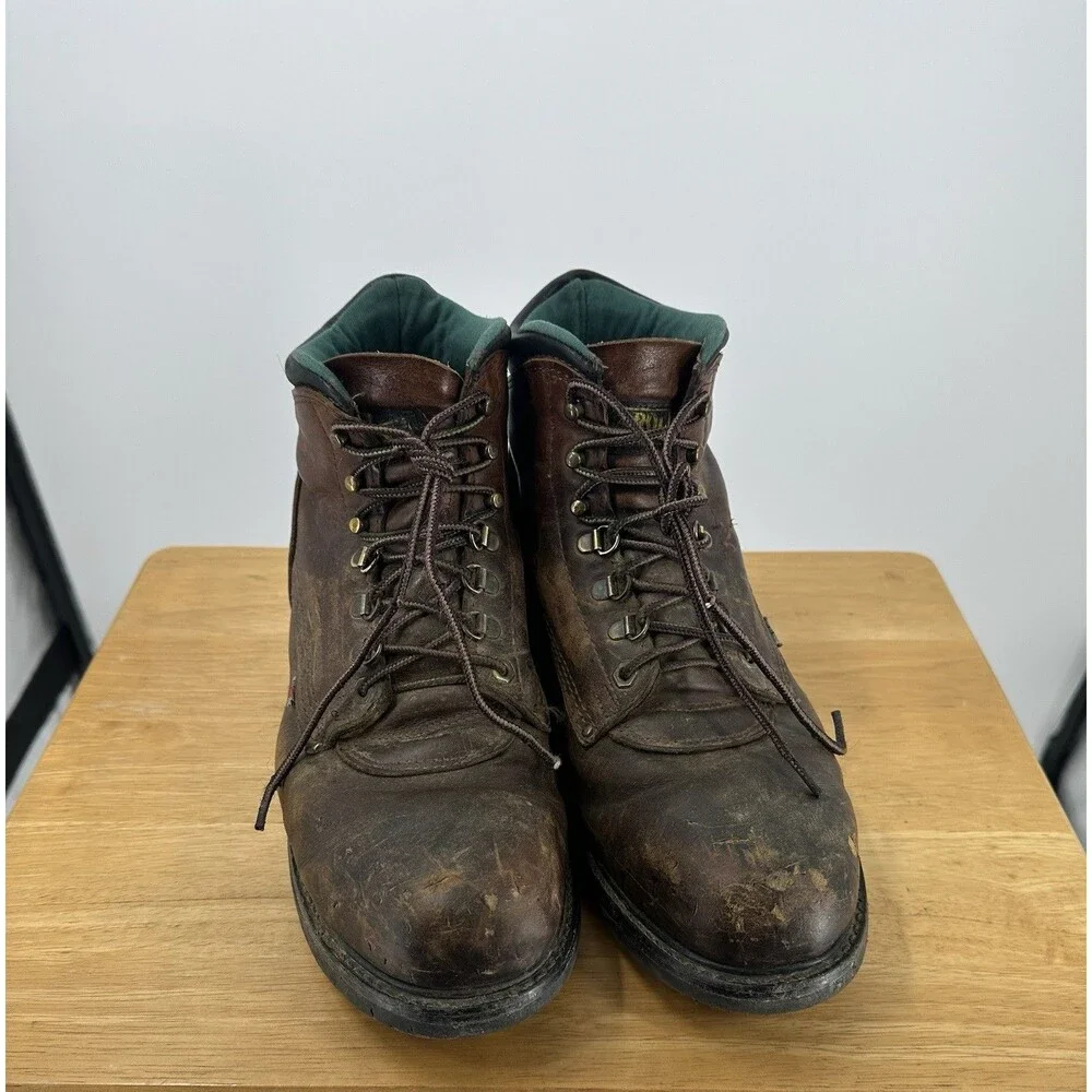 Carolina Boots Mens Size 11 Brown Leather Union Made USA Steel Composite Toe